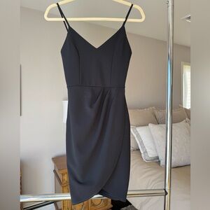 Lulu's Classic Black Spaghetti-Strap Dress (XS)